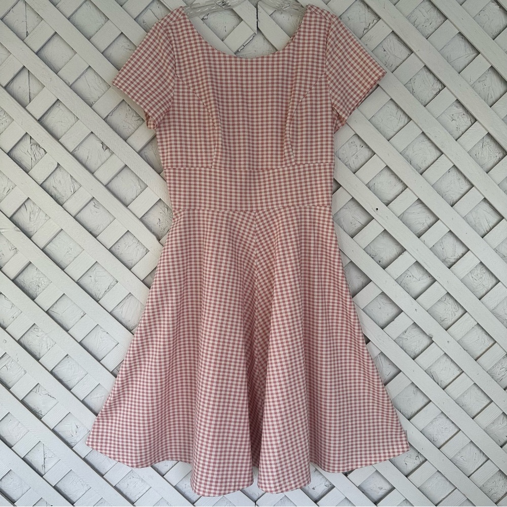 GownTown '50s style Houndstooth Print A-Line Dress Sz XL